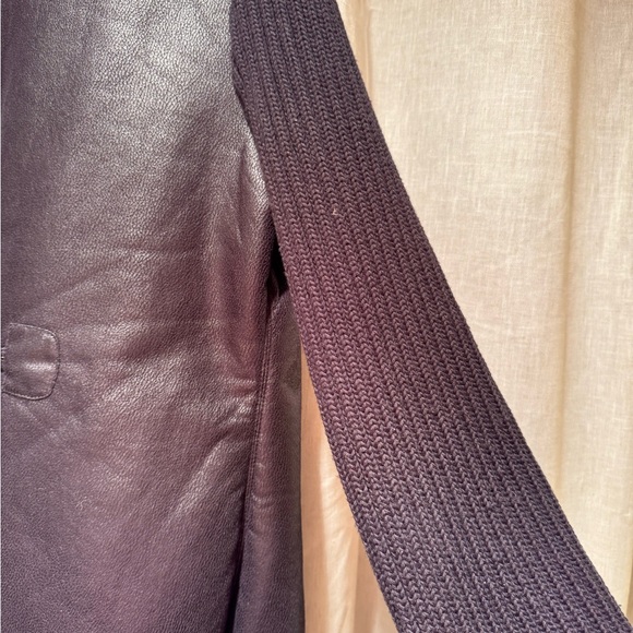 Sam Edelman Black and Cream Teddy Jacket with Waterfall Design - Picture 4 of 8